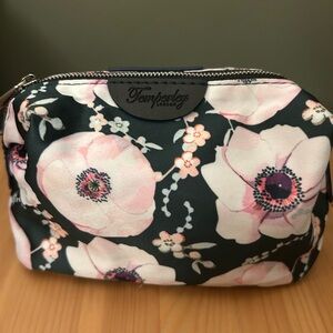 Temperley London 1st Class British Airways Green Pink Floral Cosmetic Makeup Bag